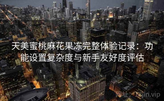 天美蜜桃麻花果冻完整体验记录：功能设置复杂度与新手友好度评估