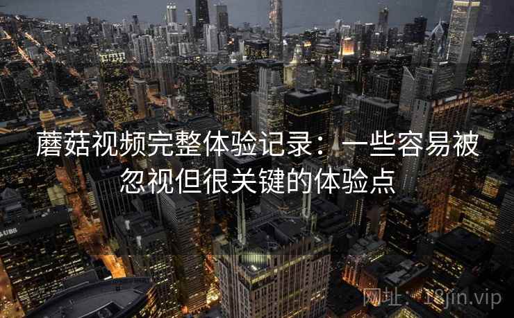蘑菇视频完整体验记录：一些容易被忽视但很关键的体验点