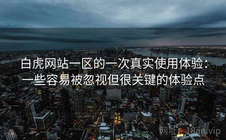 白虎网站一区的一次真实使用体验：一些容易被忽视但很关键的体验点