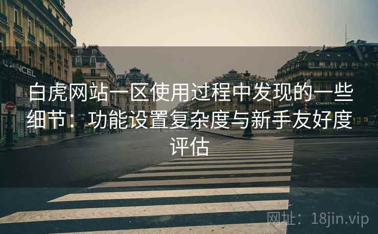 白虎网站一区使用过程中发现的一些细节：功能设置复杂度与新手友好度评估