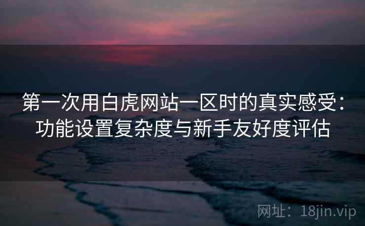 第一次用白虎网站一区时的真实感受:功能设置复杂度与新手友好度评估 第一次用白虎网站一区时的真实感受:功能设置复杂度与新手友好度评估
