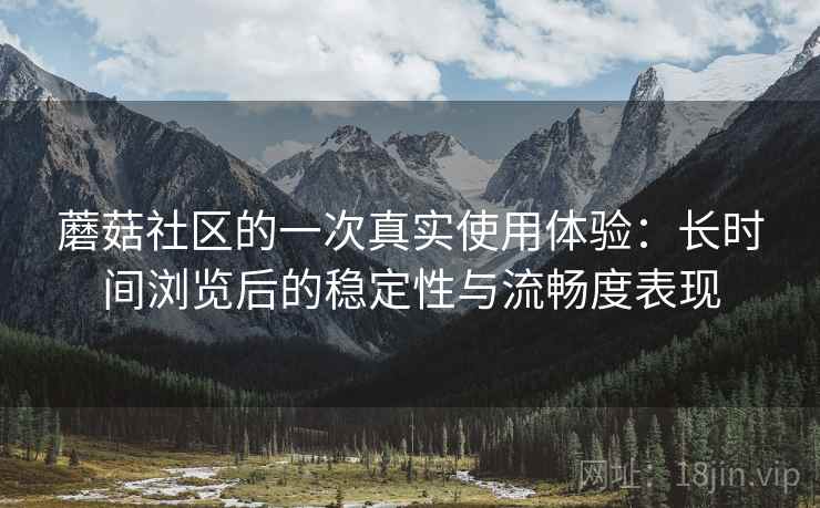 蘑菇社区的一次真实使用体验：长时间浏览后的稳定性与流畅度表现