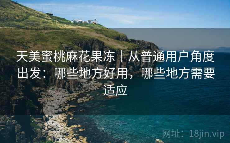 天美蜜桃麻花果冻|从普通用户角度出发:哪些地方好用,哪些地方需要适应 天美蜜桃麻花果冻|从普通用户角度出发:哪些地方好用,哪些地方需要适应